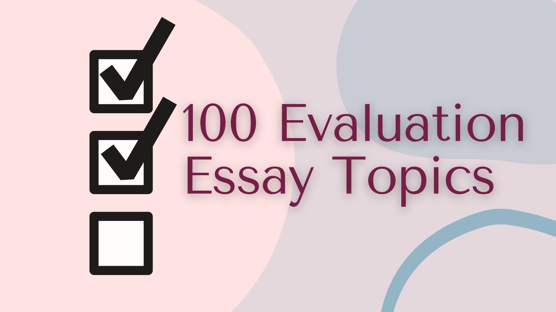 evaluation paper ideas